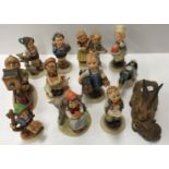 A collection of ten Goebal Hummel figures including "Happy days", "Home from market", "Soloist",