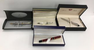 A quantity of various boxed, commemorative and specialist pen sets comprising a Montegrappa 1912,
