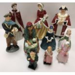 A collection of ten Royal Doulton figurines to include "Fortune Teller" (HN2159),