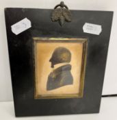 19TH CENTURY ENGLISH SCHOOL IN THE MANNER OF JOHN MIERS "Silhouette study of gentleman with white