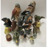 A collection of fourteen Goebel bird figures various including "Falcon" (CV110-1969) 22.