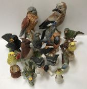 A collection of fourteen Goebel bird figures various including "Falcon" (CV110-1969) 22.