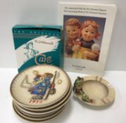 A collection of Goebel Hummel annual plates including 1972-1974 inclusive,