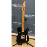 A Fender Telecaster (Korean) electric guitar with black body, bears serial No.