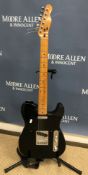 A Fender Telecaster (Korean) electric guitar with black body, bears serial No.