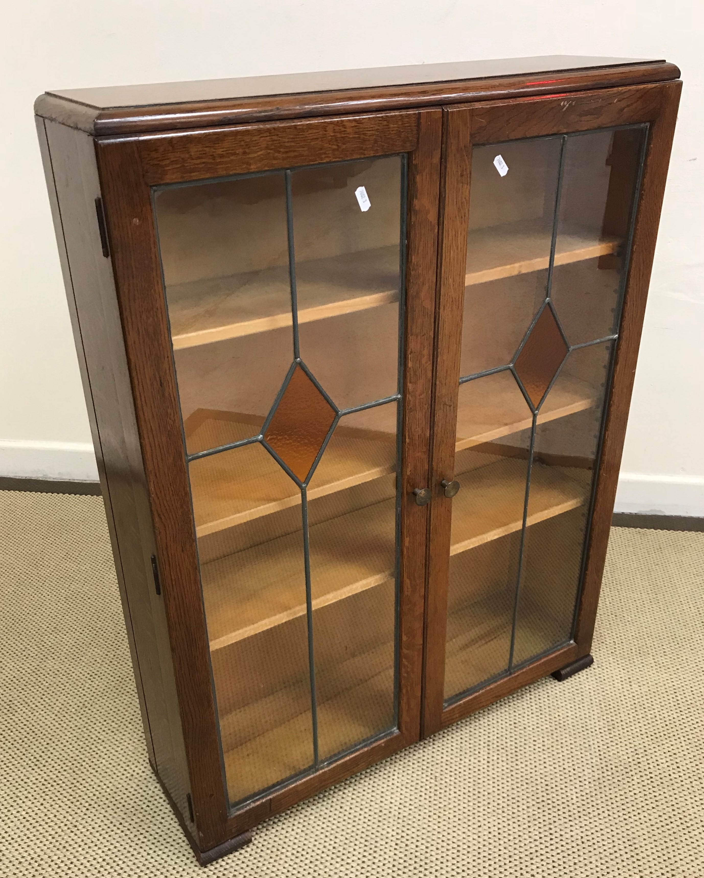 A collection of furniture comprising an Edwardian mahogany and satinwood strung display cabinet 89 - Image 5 of 6