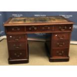 A Victorian mahogany desk,