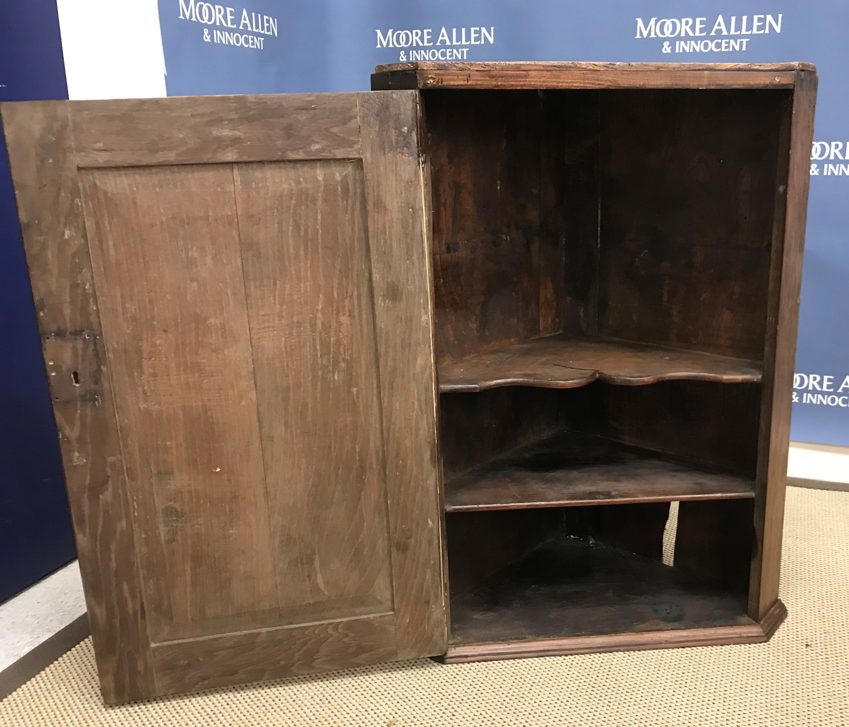 A 19th Century oak and elm corner cupboard, - Image 2 of 3