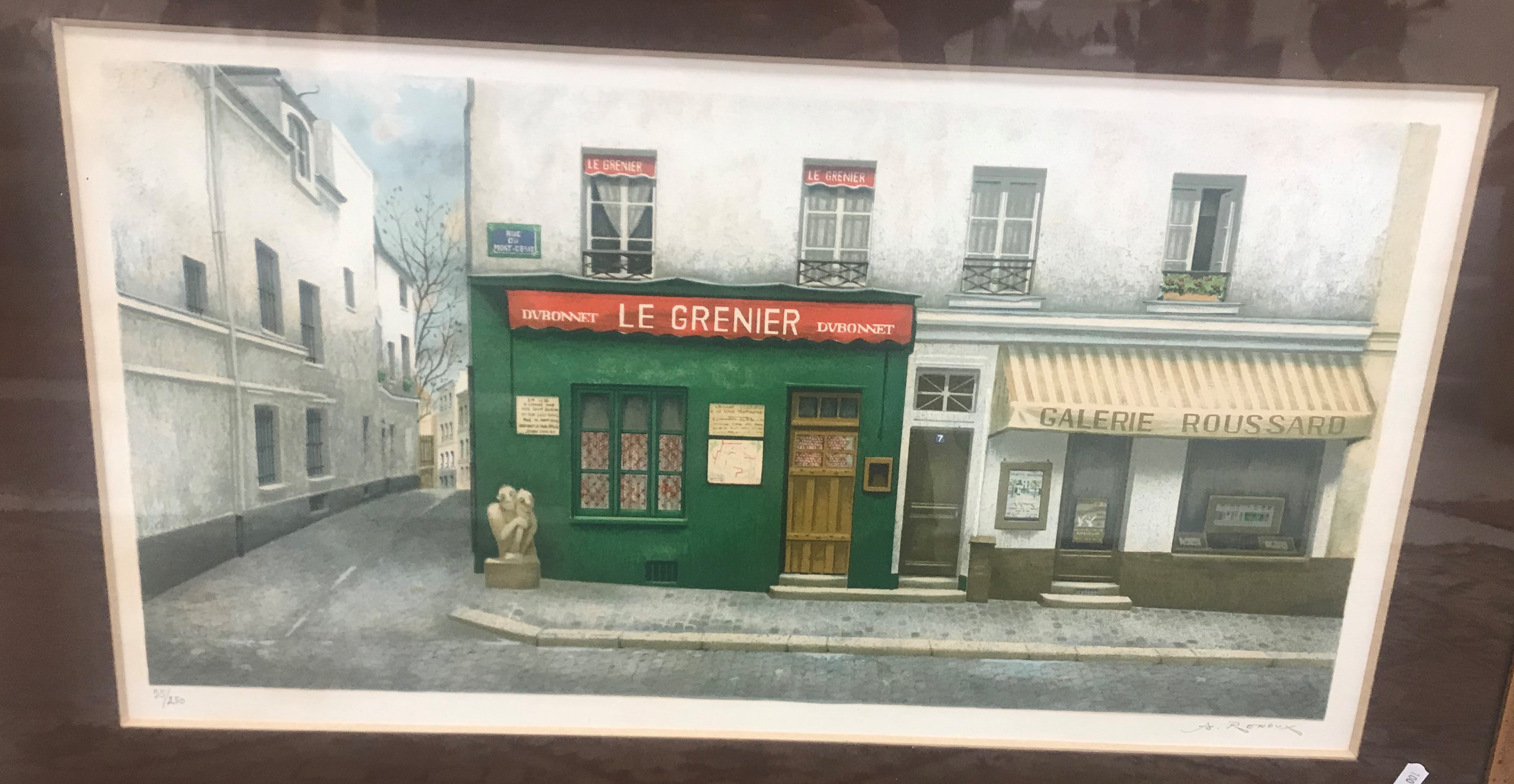 AFTER PA RENOUX "Café Tabac, Boulangerie Parisienne", limited edition colour print, No'd. - Image 2 of 3