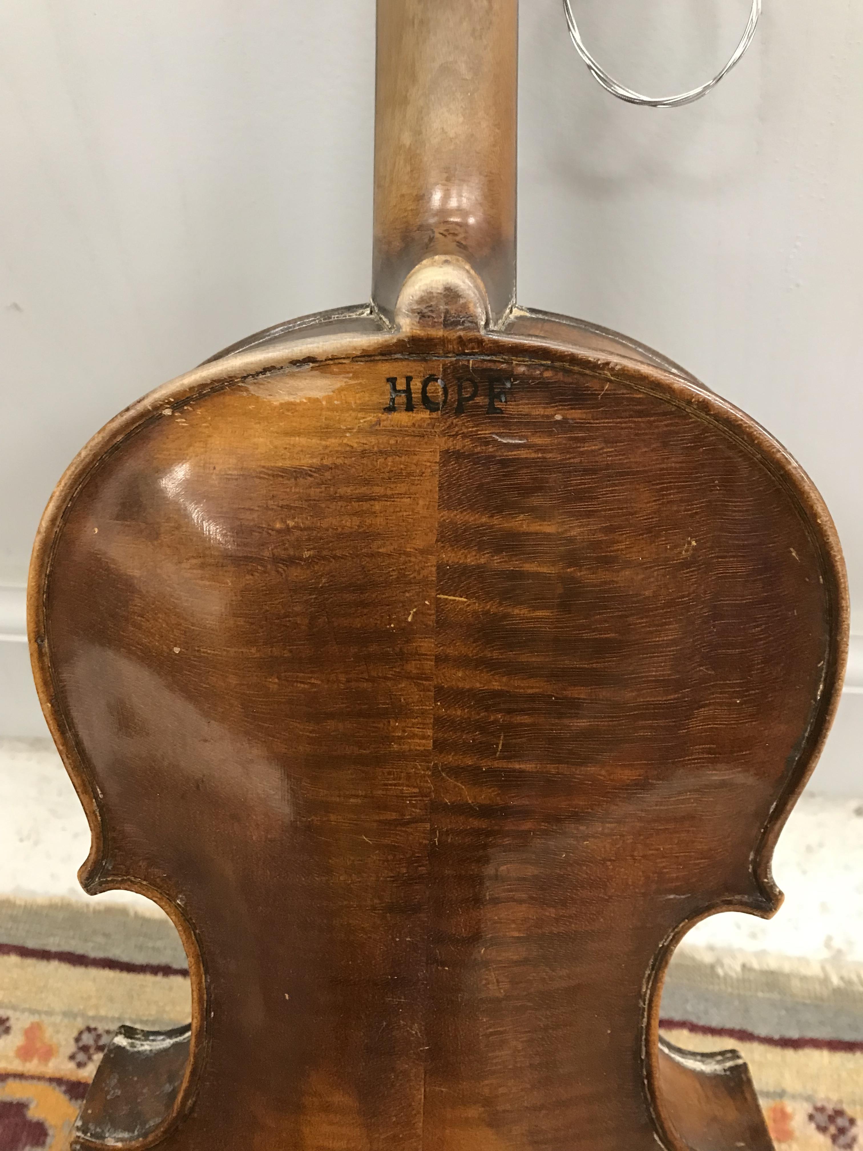 A Hopf violin bearing "Stradivarius" label in a modern hard case labelled "Skylark Brand" and bow - Image 14 of 54