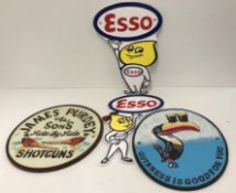 A modern painted cast iron sign inscribed 