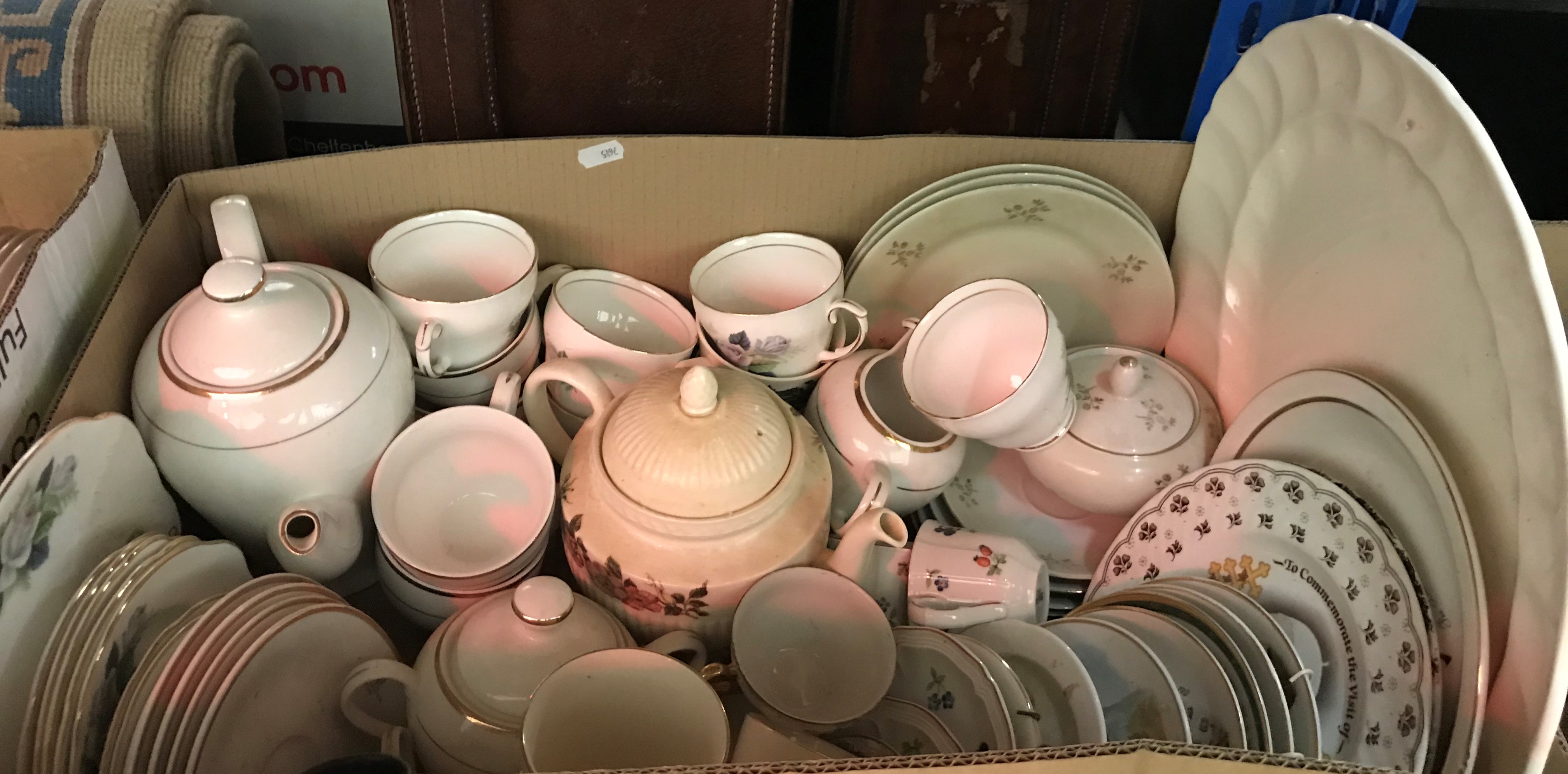 Twelve boxes of assorted sundry ornamental china wares to include Danbury Mint diorama style - Image 10 of 15