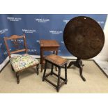 A George III mahogany tea table,