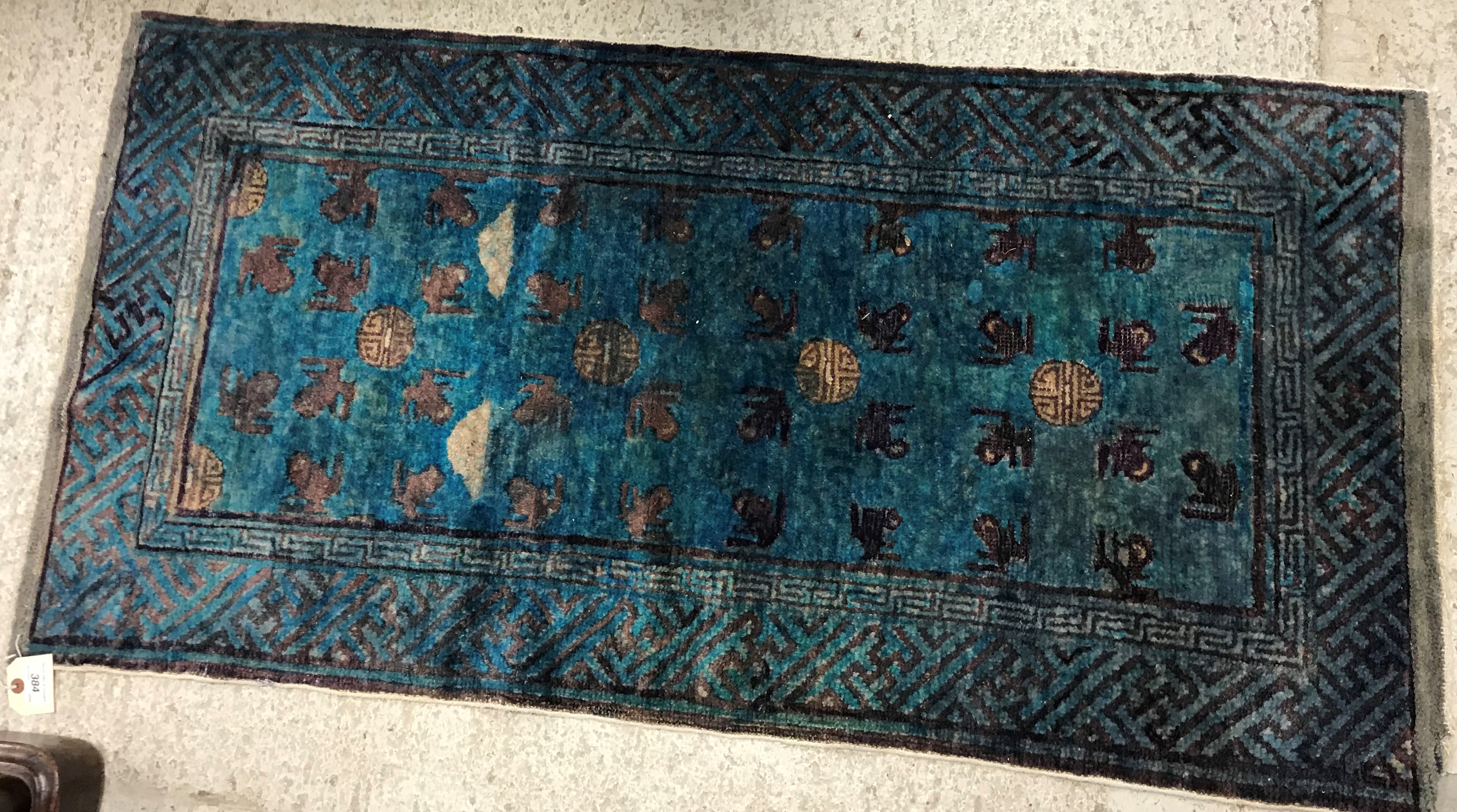 A vintage Chinese rug,