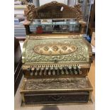 A cast brass cased National cash register No. 55, serial No.