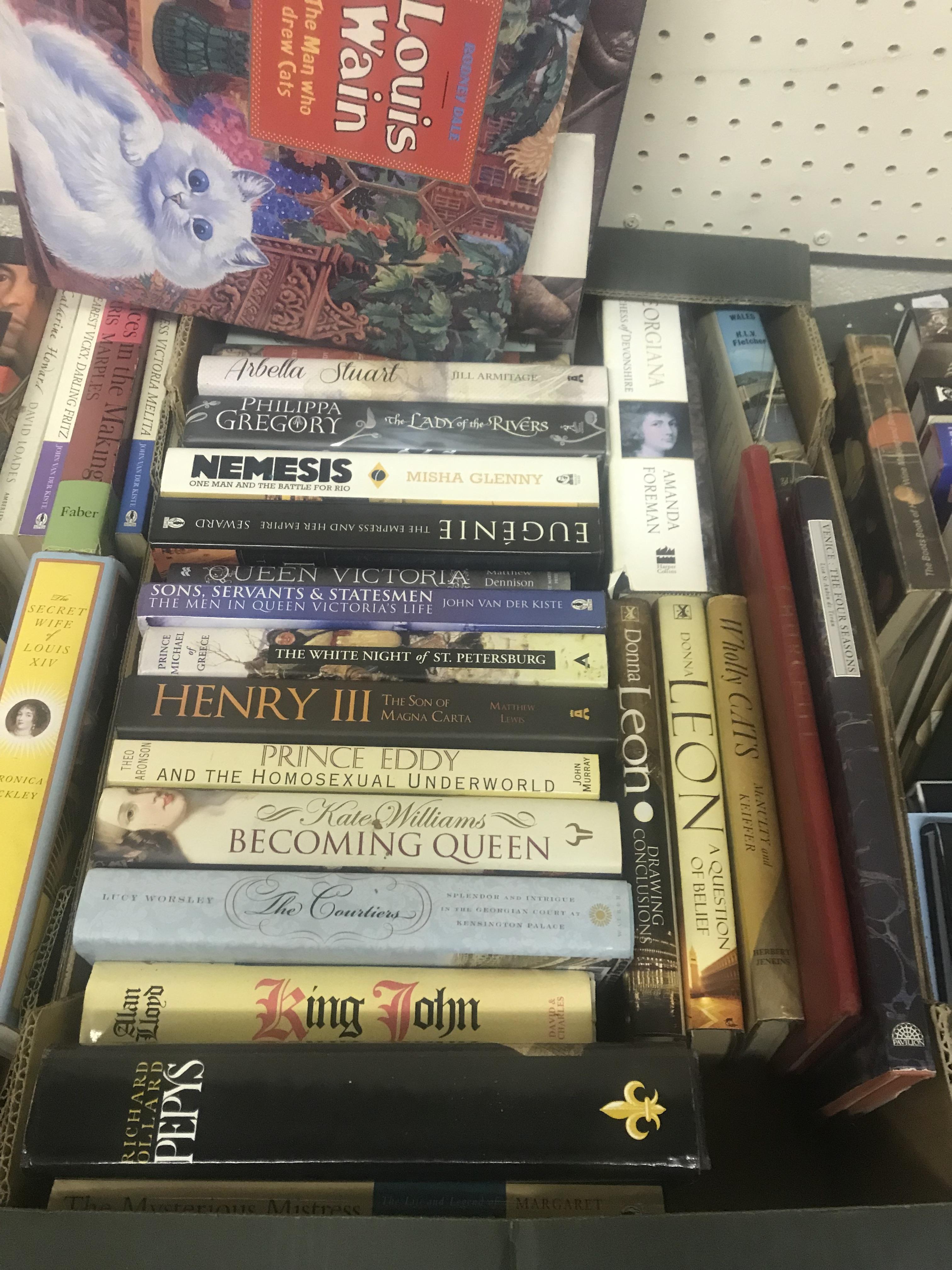 Six boxes of various coffee table and other books including biographies etc, - Image 6 of 7