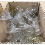 A quantity of 19th and 20th Century glassware to include rummers and wines etc