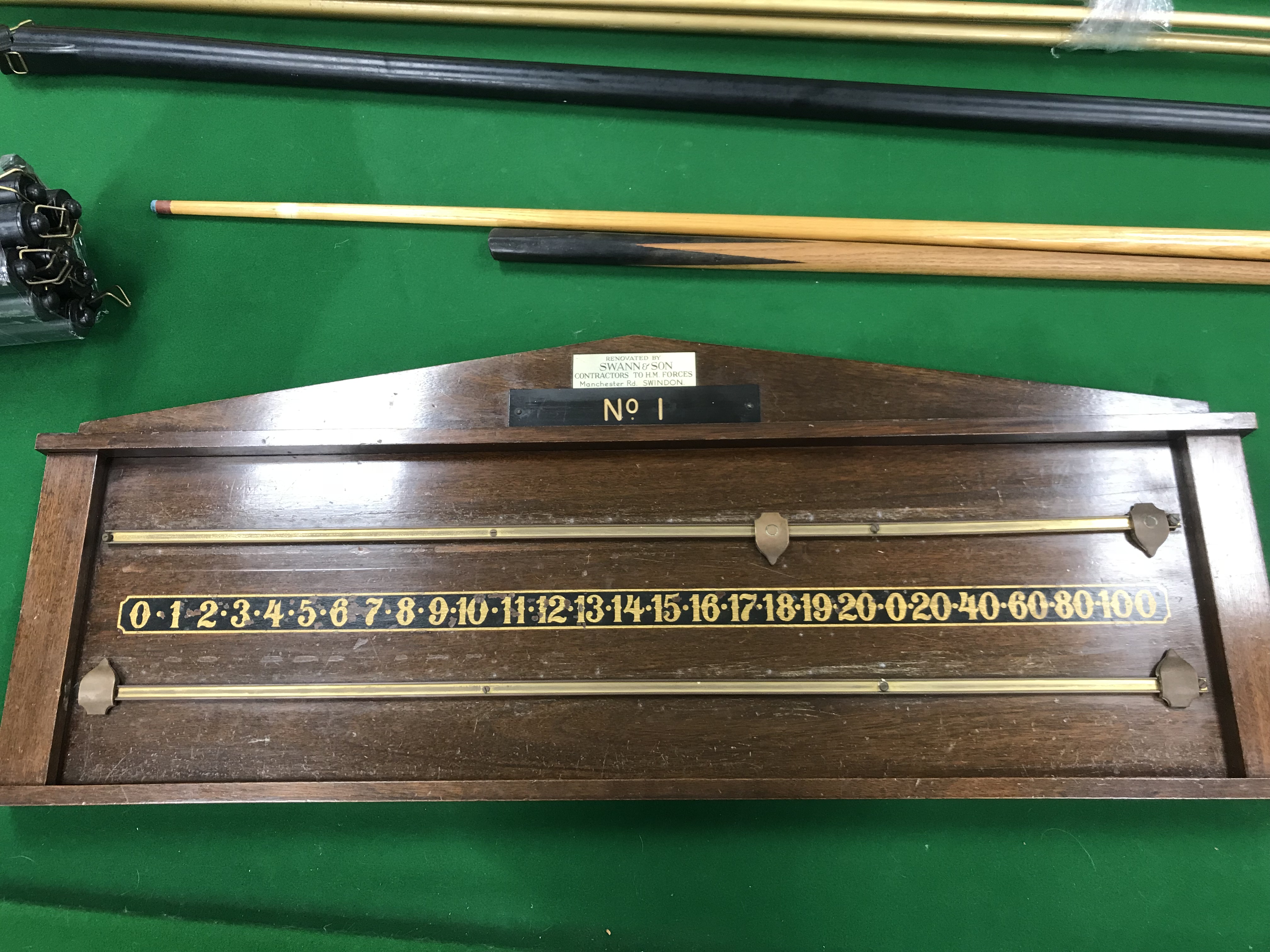 A mahogany framed full size snooker / billiards table by Burroughes & Watts Ltd of London, - Image 4 of 27