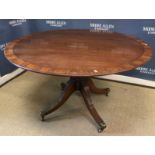 A 20th Century mahogany and cross-banded breakfast table,