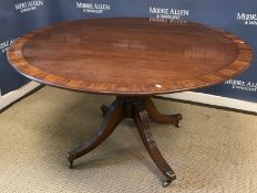 A 20th Century mahogany and cross-banded breakfast table,