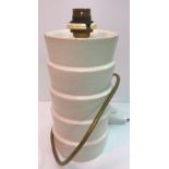 A Wedgwood Keith Murray stepped cyclindrical table lamp signed "Keith Murray Wedgwood made in