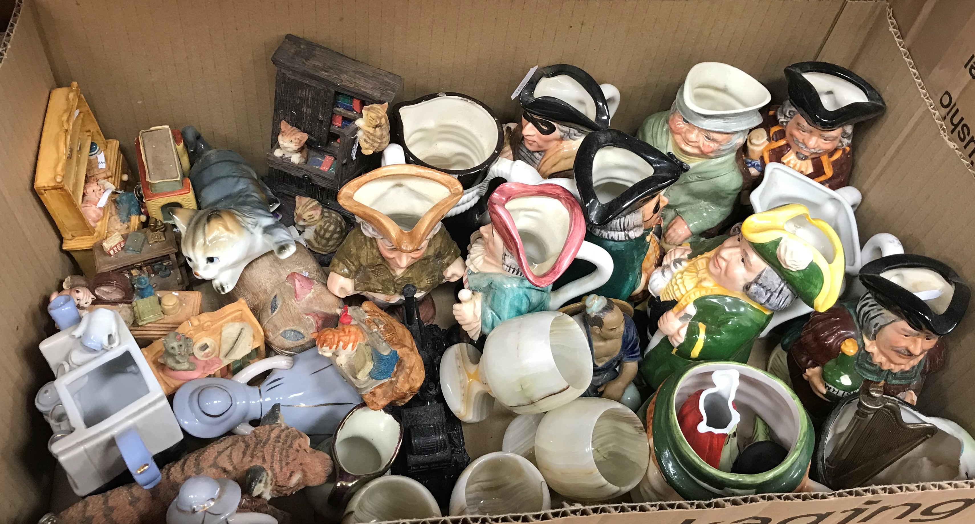 Twelve boxes of assorted sundry ornamental china wares to include Danbury Mint diorama style - Image 15 of 15