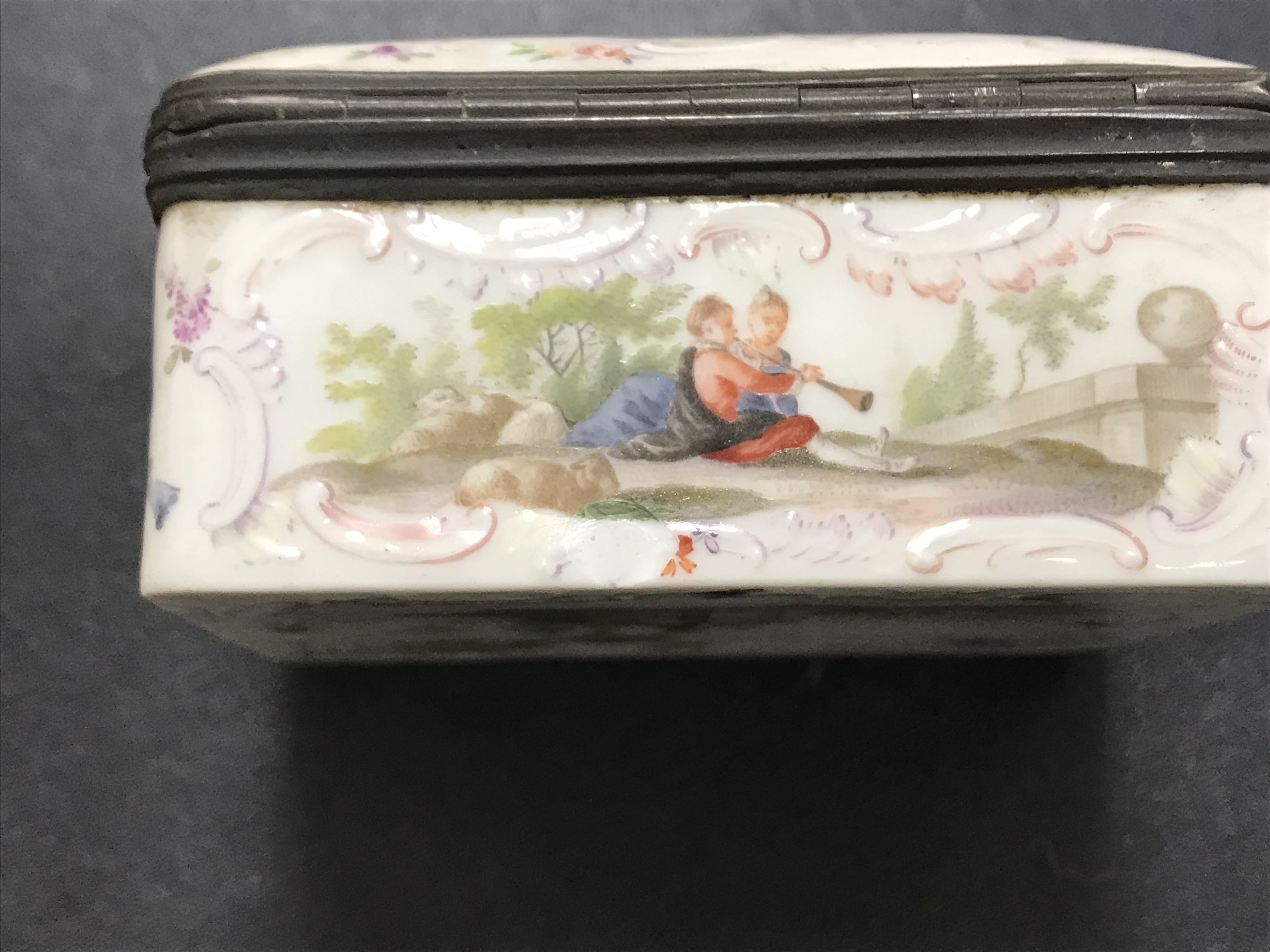 A 19th Century Continental porcelain rectangular lidded box, - Image 21 of 45