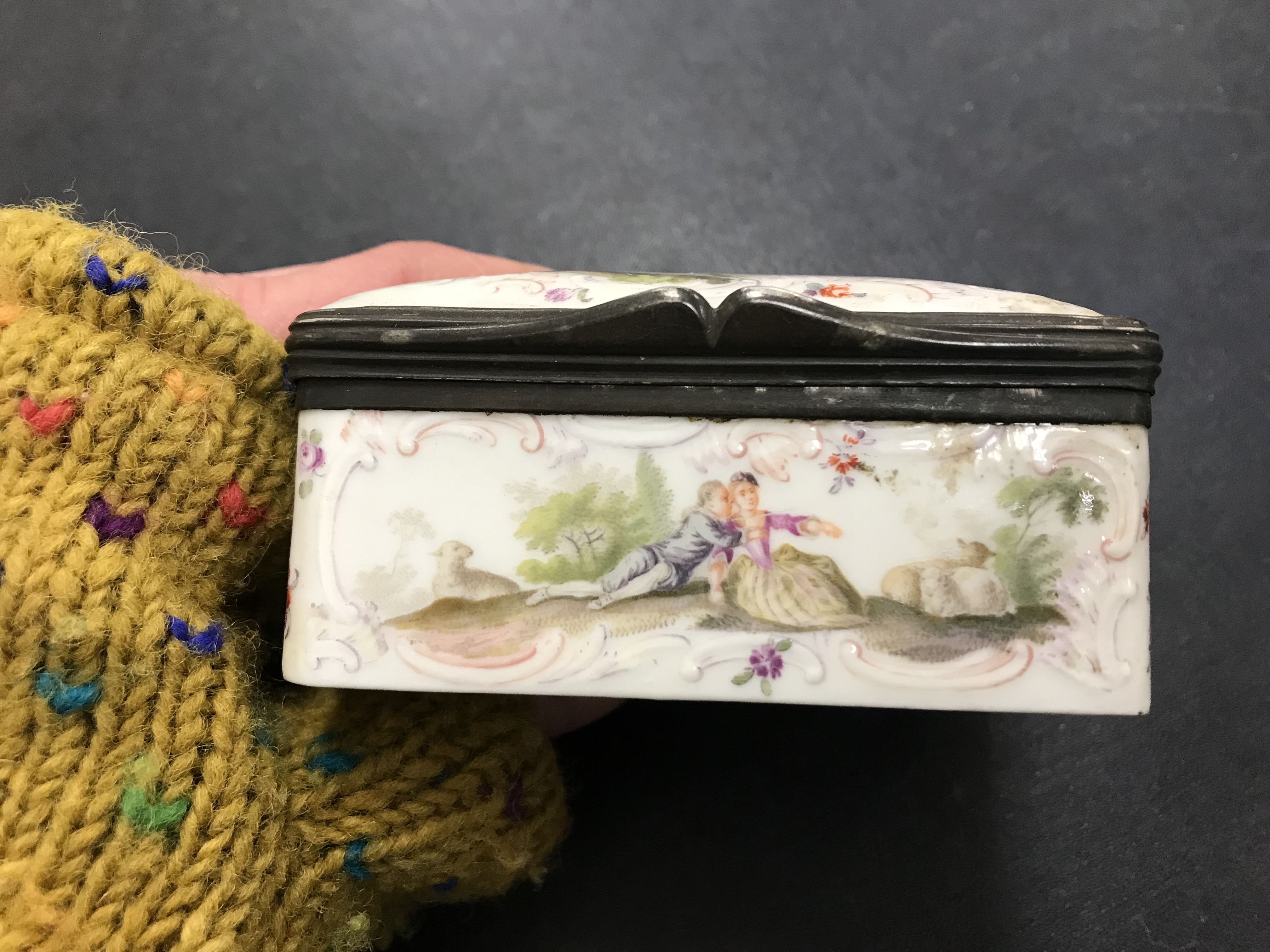 A 19th Century Continental porcelain rectangular lidded box, - Image 25 of 45