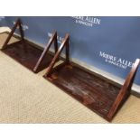 A suite of three modern rosewood veneered wall shelves,