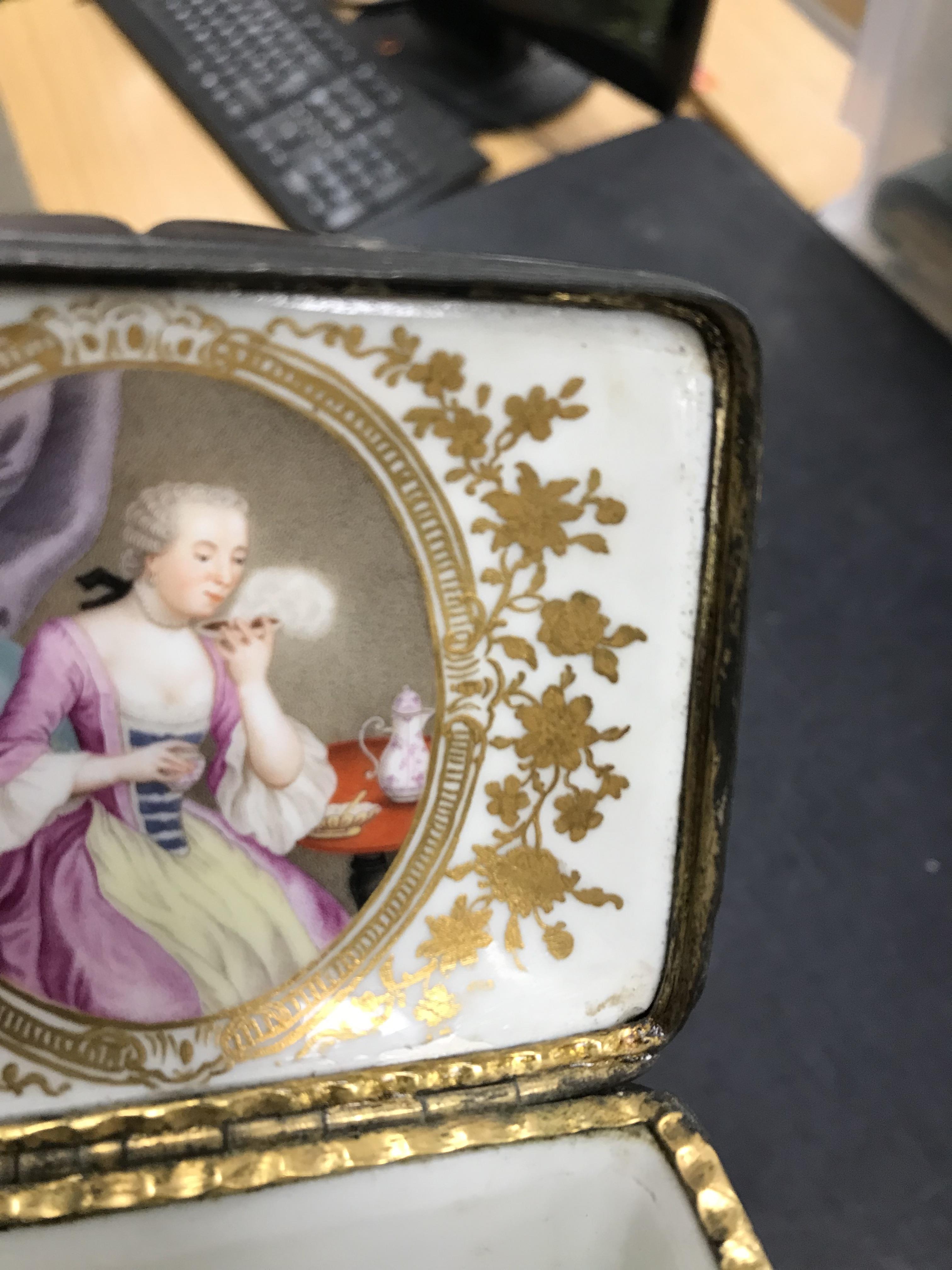 A 19th Century Continental porcelain rectangular lidded box, - Image 38 of 45