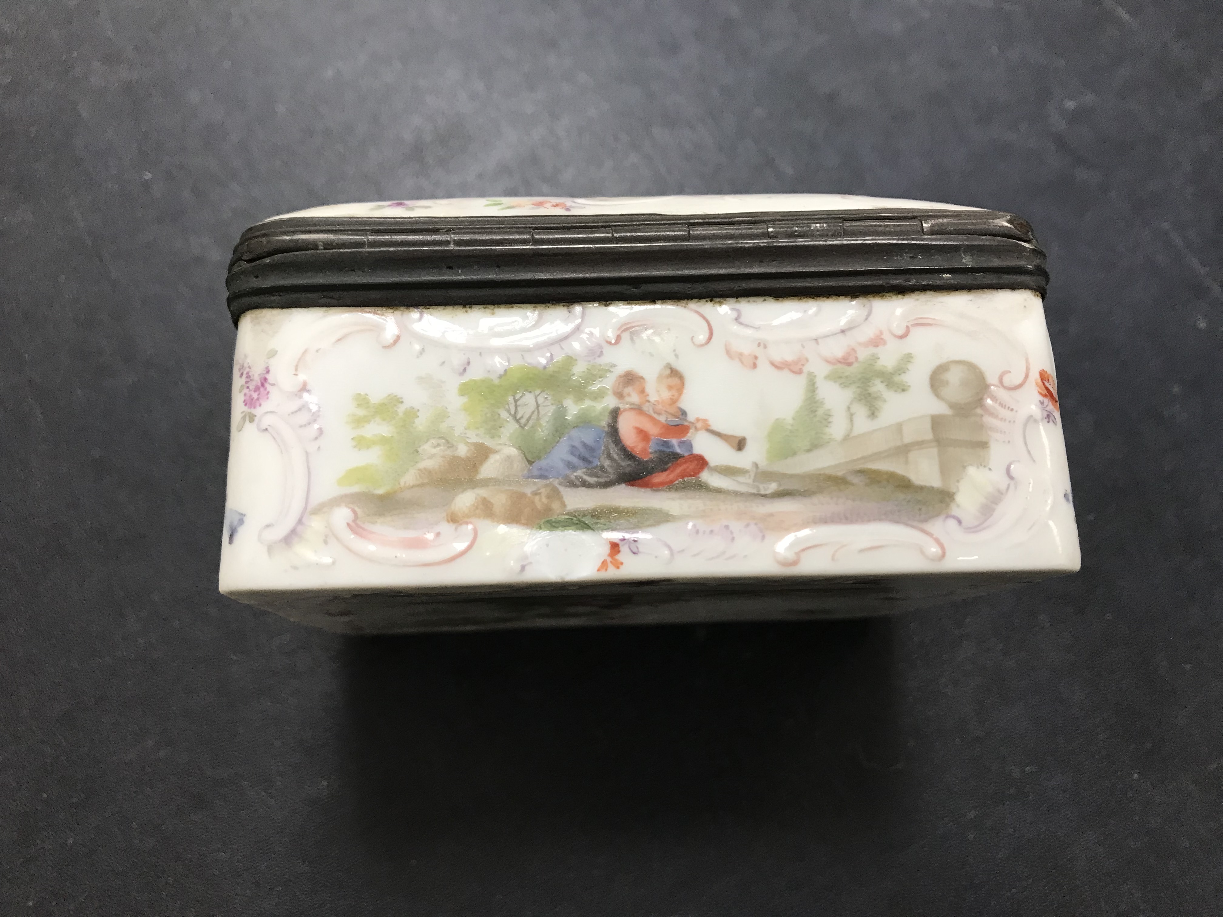 A 19th Century Continental porcelain rectangular lidded box, - Image 20 of 45