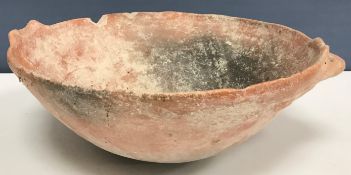 A Cypriot terracotta bowl together with a collection of Cypriot terracotta and other pottery wares
