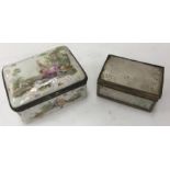 A 19th Century Continental porcelain rectangular lidded box,