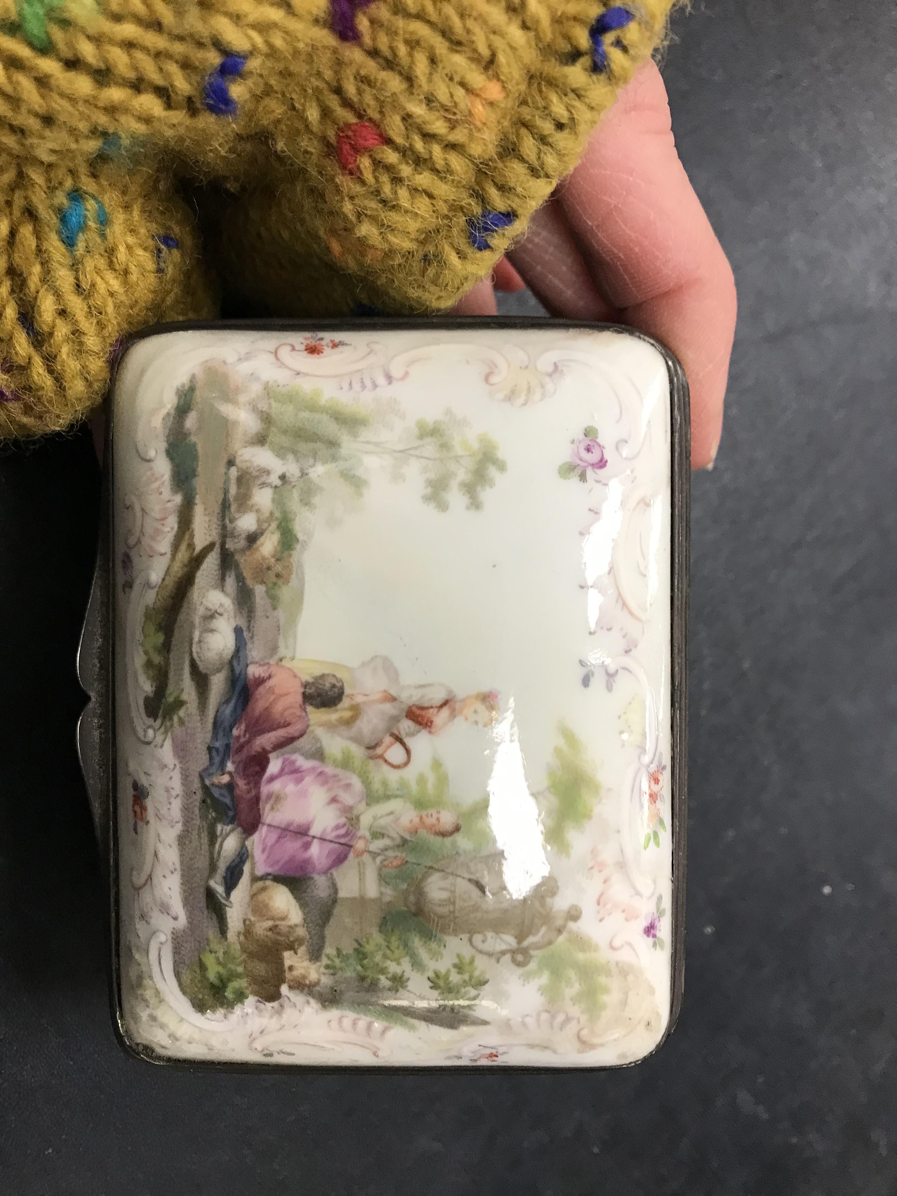 A 19th Century Continental porcelain rectangular lidded box, - Image 42 of 45