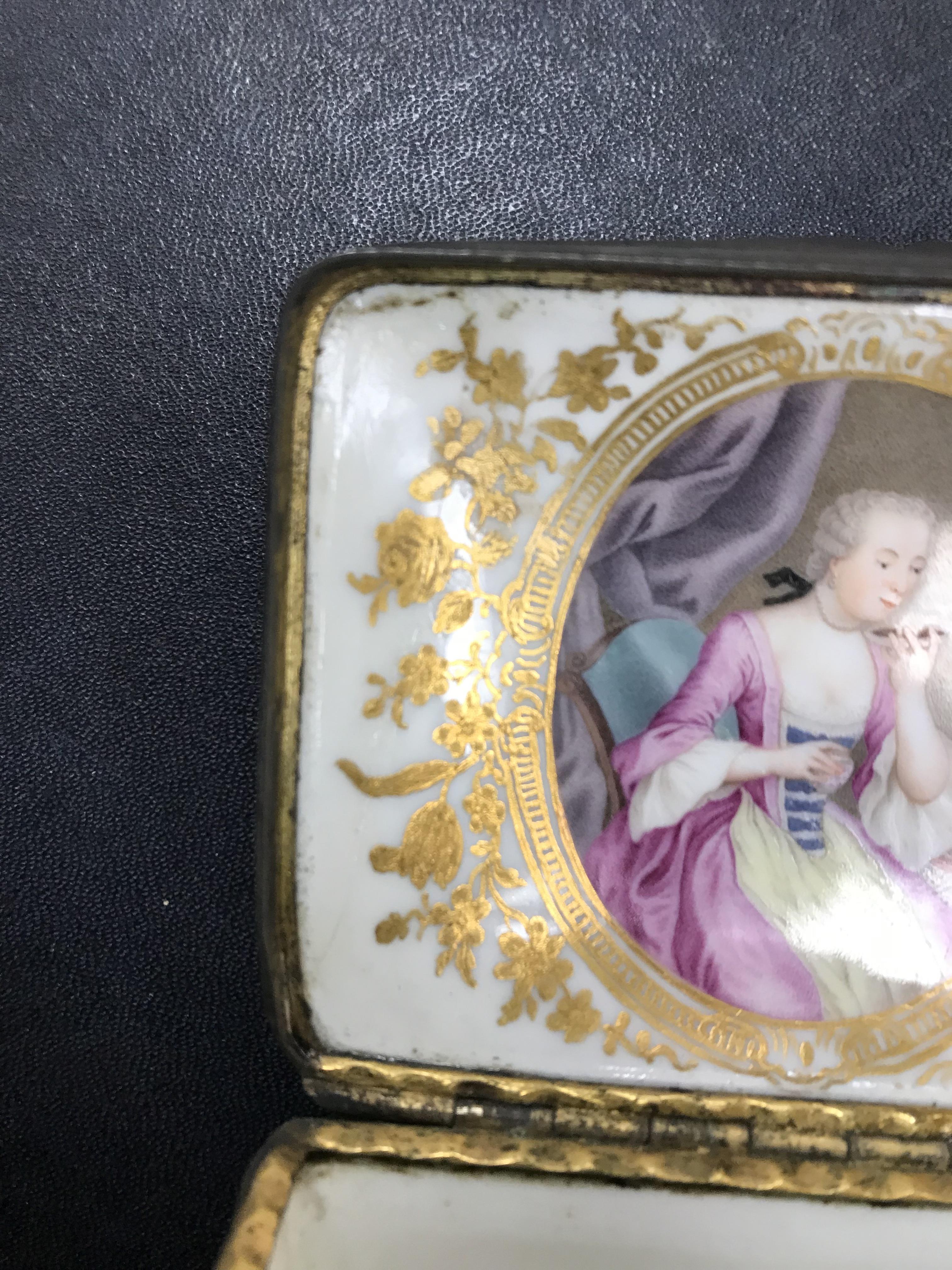 A 19th Century Continental porcelain rectangular lidded box, - Image 35 of 45