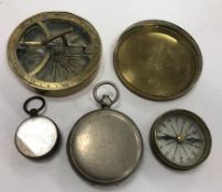 A Victorian brass cased compass 6.
