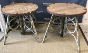 A pair of late 19th/early 20th Century French sculpture tables,