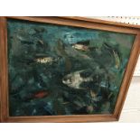 WILLIAM EVANS "The Aquarium", oil, signed and titled verso, 41 cm x 51.
