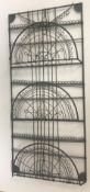 A modern wirework wall mounted letter / paper rack, 65.