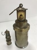 A table lamp as a miner's lamp inscribed to the base "The CEAG Miners Supply Co Ltd type BE3