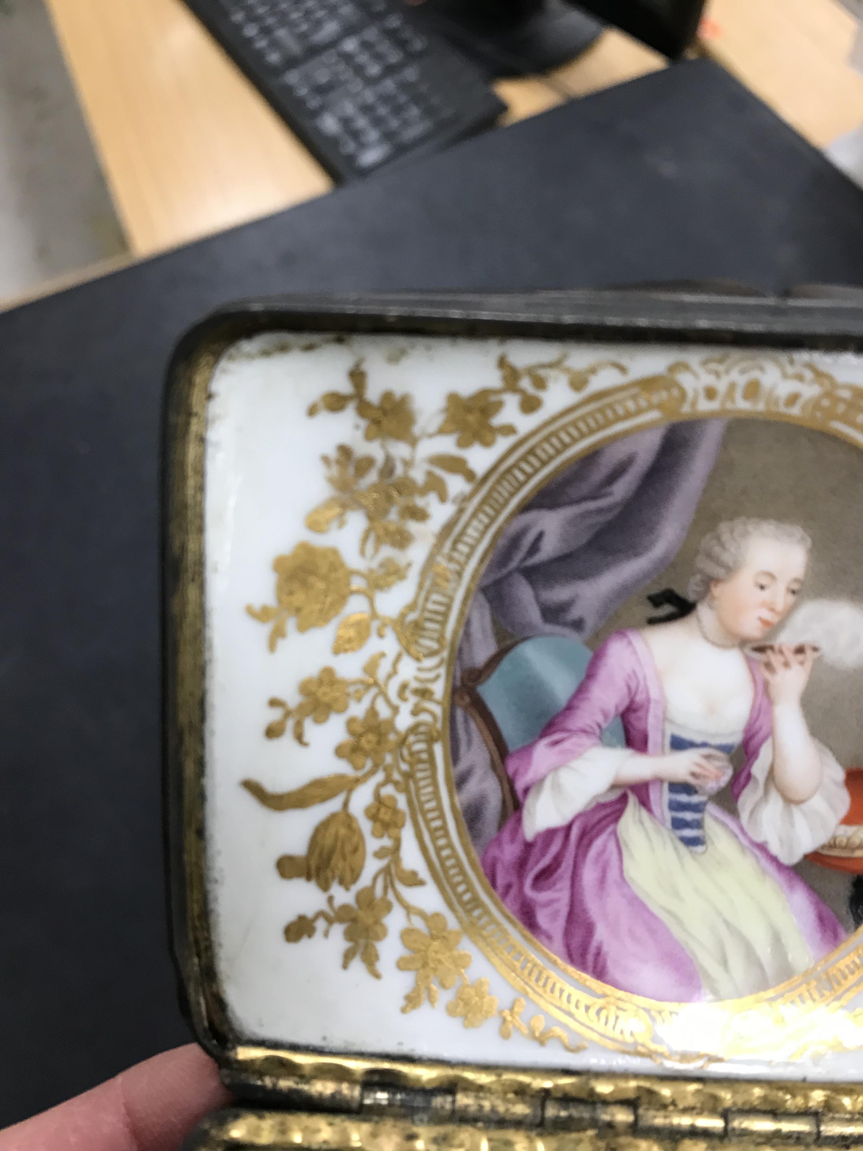 A 19th Century Continental porcelain rectangular lidded box, - Image 39 of 45