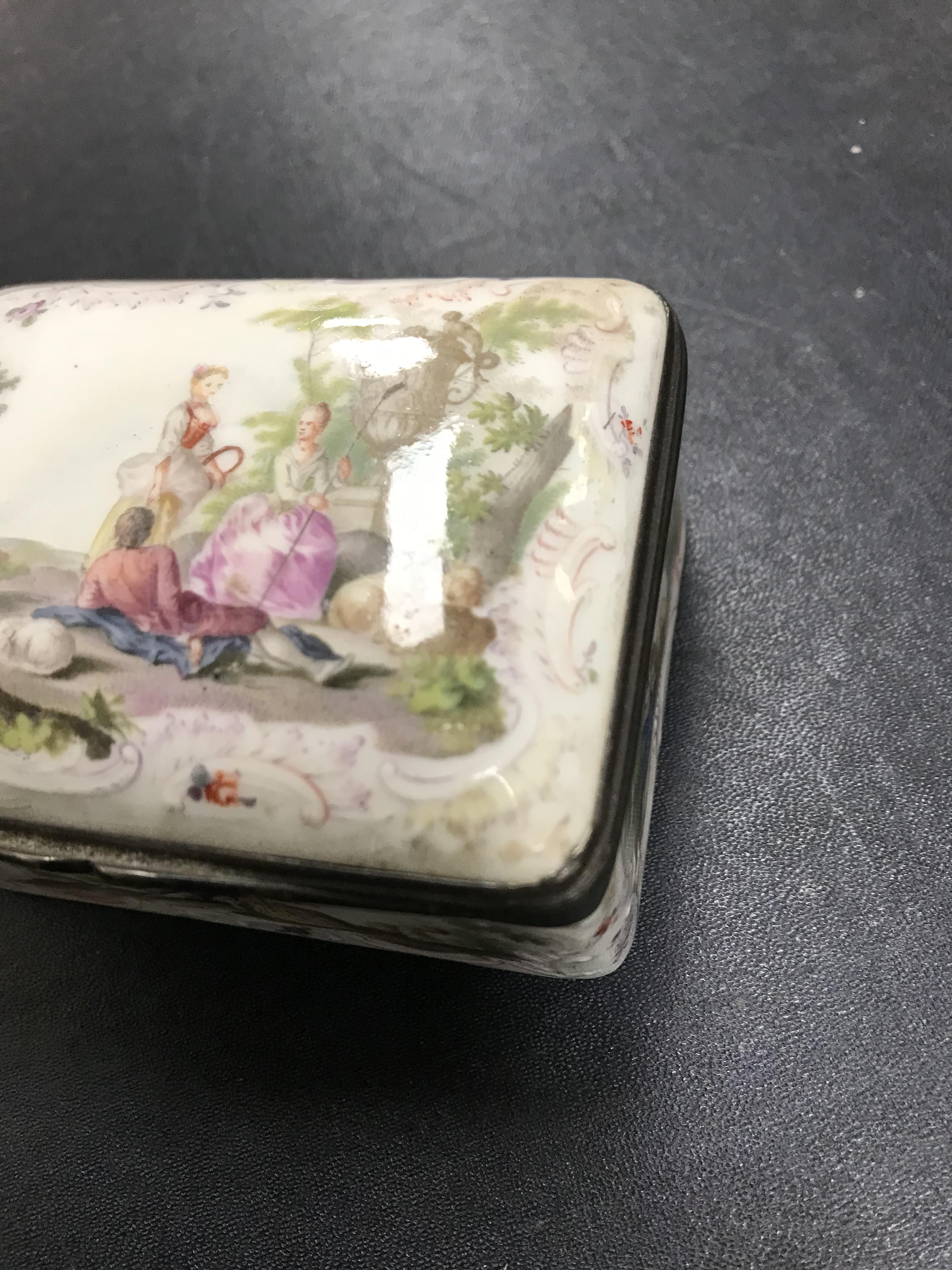 A 19th Century Continental porcelain rectangular lidded box, - Image 41 of 45