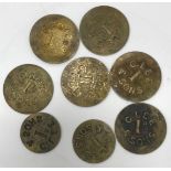 A large collection of farm tokens for C Lee & Sons of Crockenhill, including 1d, 1s, 2d, etc,