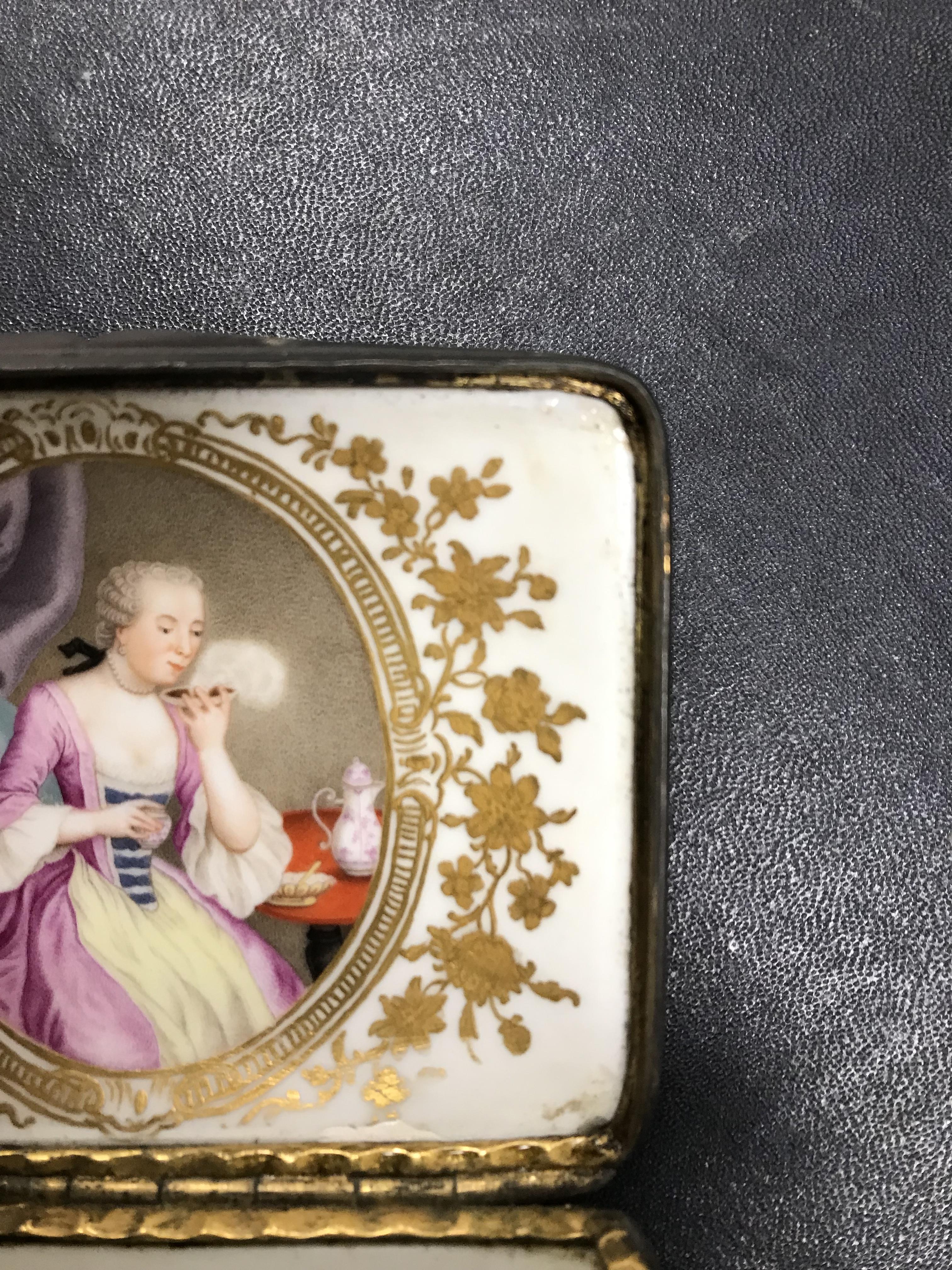 A 19th Century Continental porcelain rectangular lidded box, - Image 34 of 45