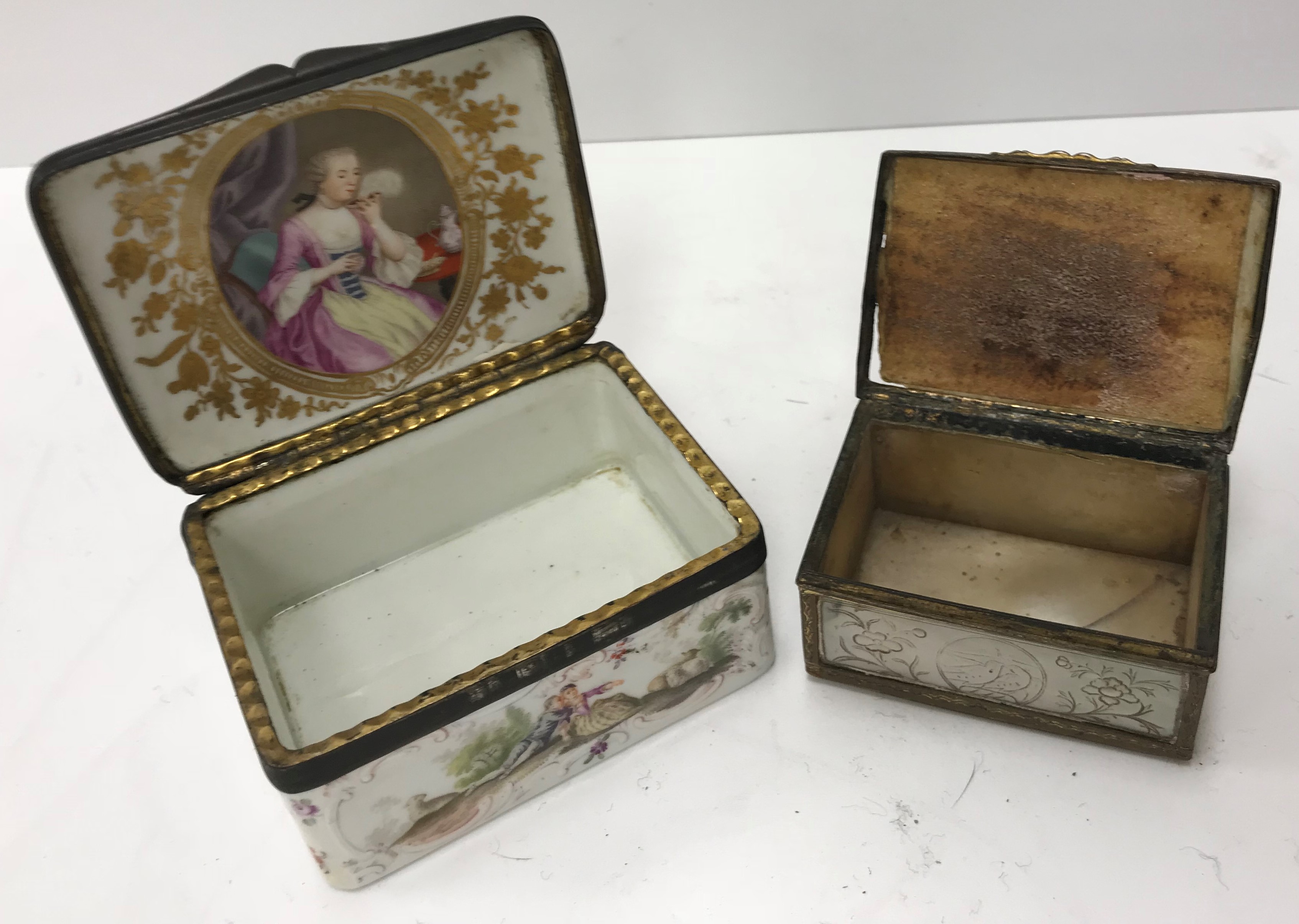 A 19th Century Continental porcelain rectangular lidded box, - Image 2 of 45