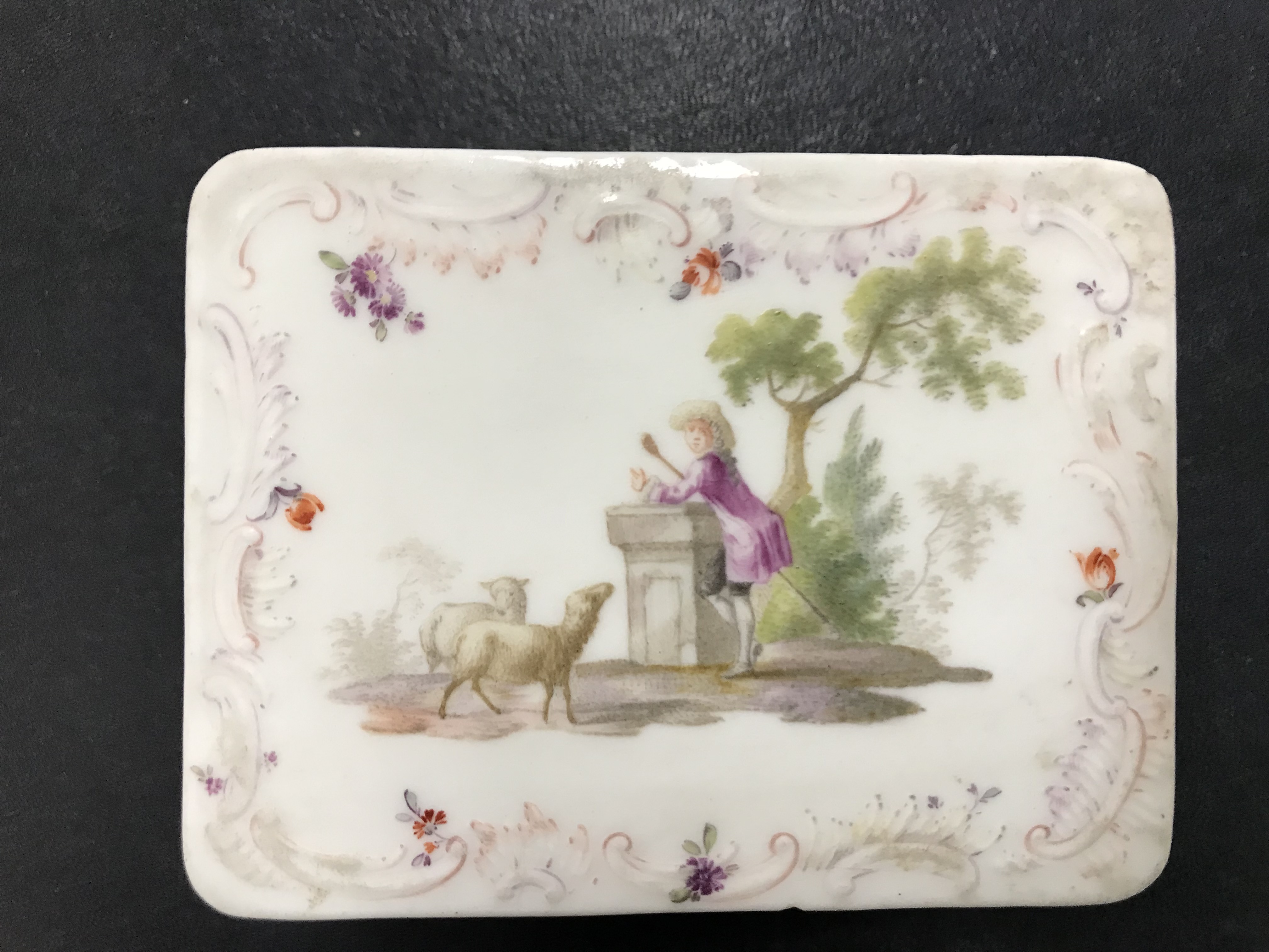 A 19th Century Continental porcelain rectangular lidded box, - Image 18 of 45