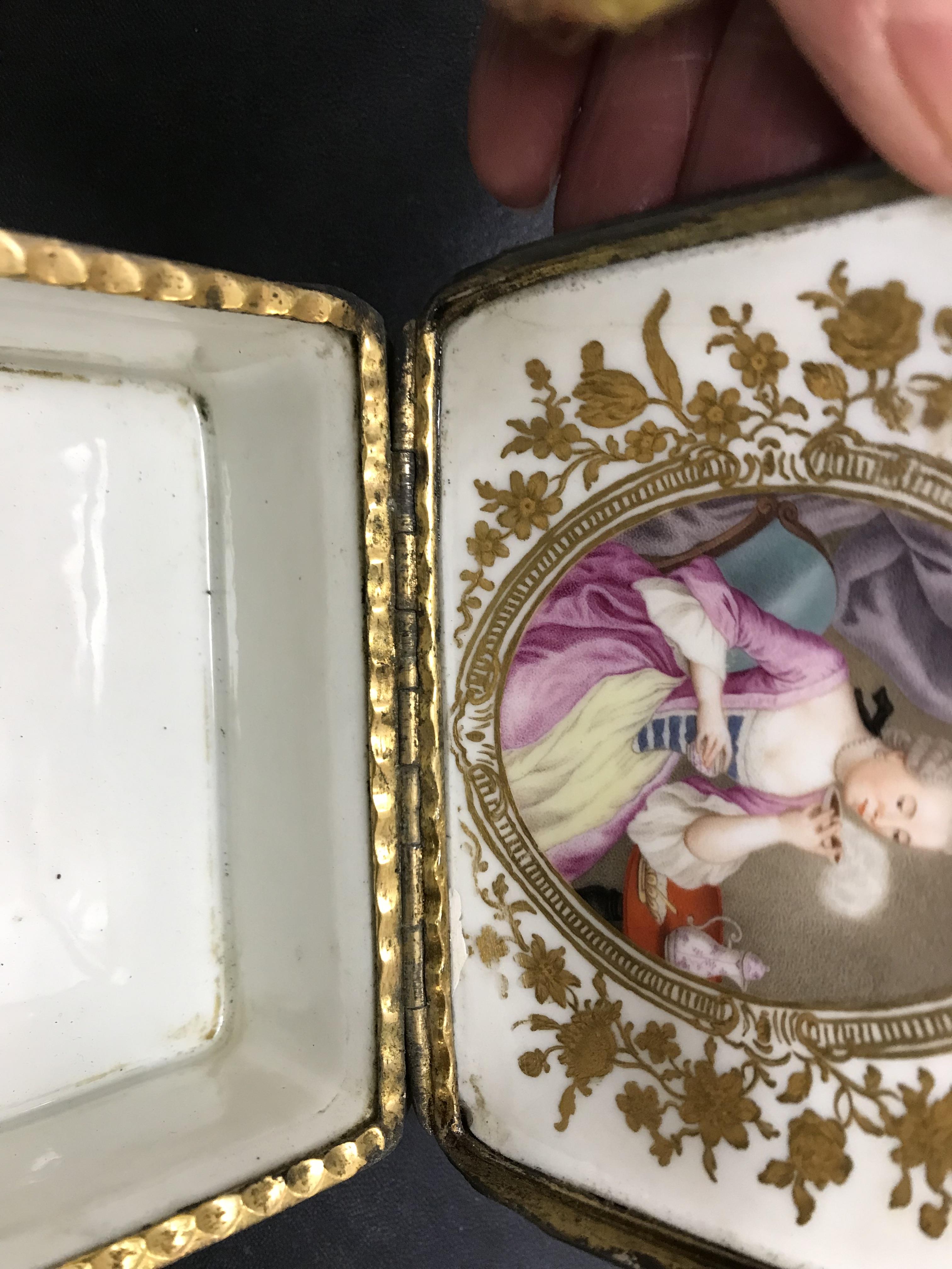 A 19th Century Continental porcelain rectangular lidded box, - Image 32 of 45