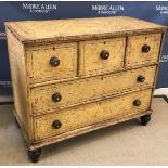 A Victorian painted pine chest,