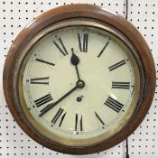 An early 20th Century oak cased wall dial,