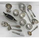 A collection of small silver wares to include a late Victorian apostle spoon (by William Hutton &